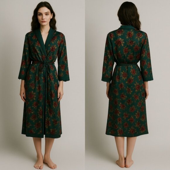 Vintage Other - Vintage La Senza 100% Silk Floral Robe